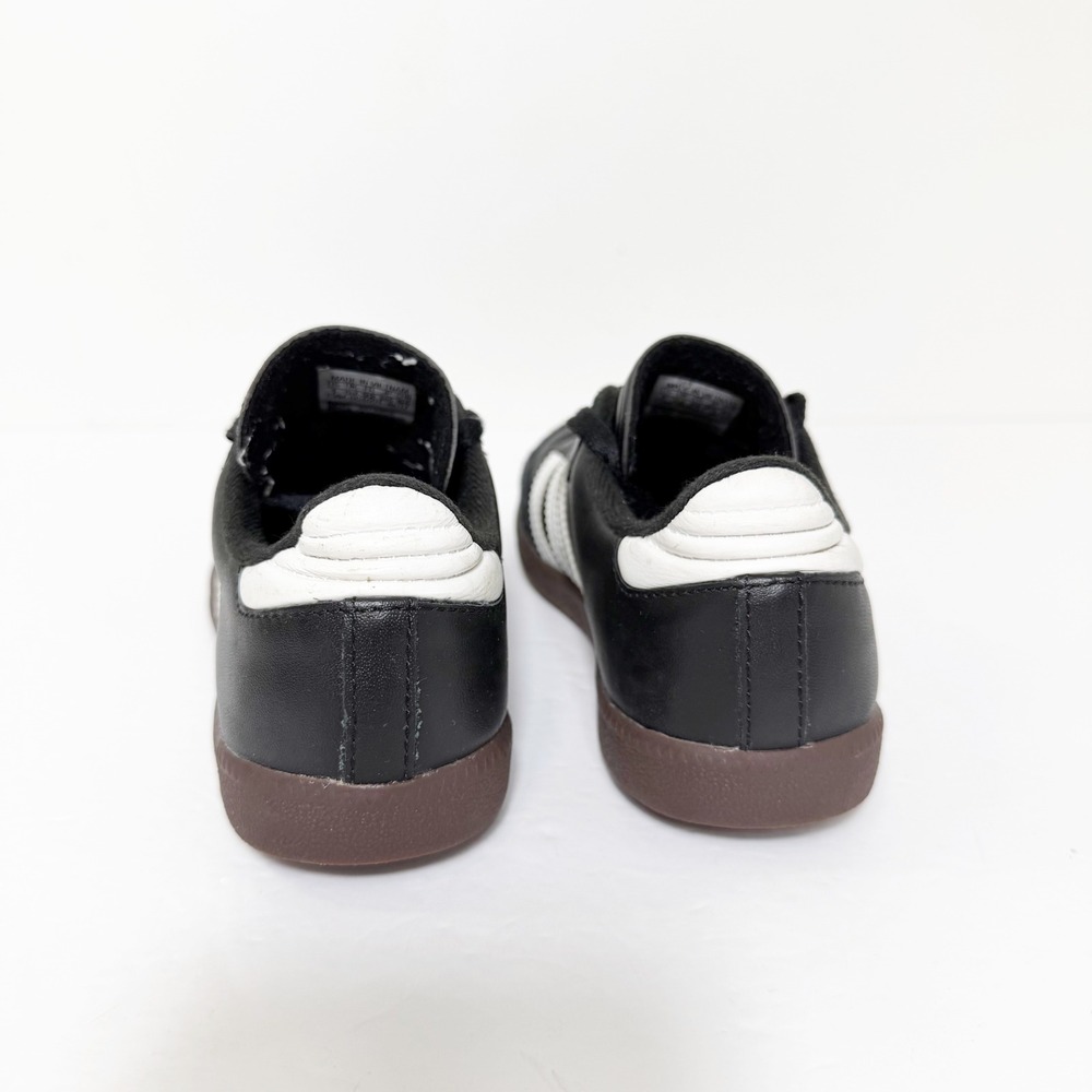 Adidas Samba Shoes Boys Size 1 Black White Classic Indoor Soccer Sneakers - Picture 3 of 4